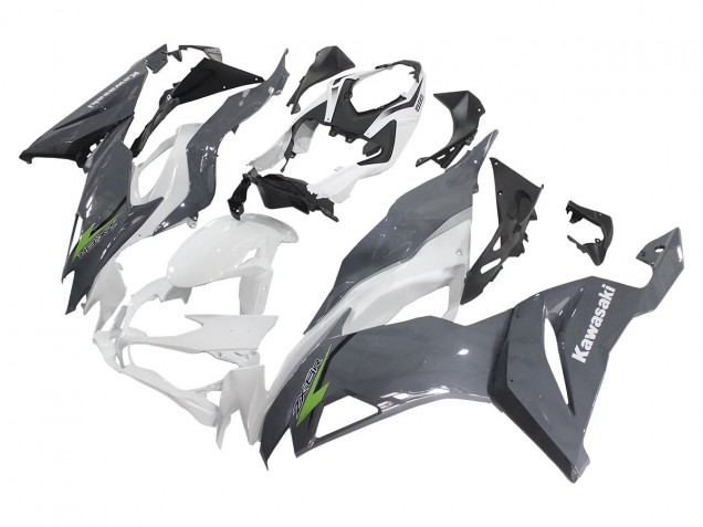 2019-2022 Kawasaki ZX6R Motorcycle Fairings - White Grey Green Canada for Sale