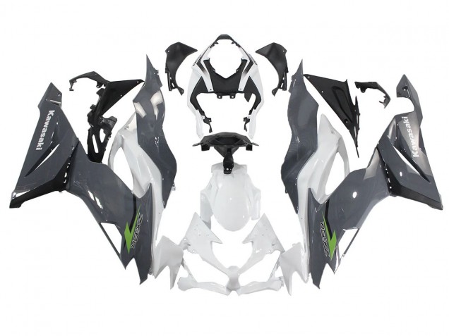 2019-2022 Kawasaki ZX6R Motorcycle Fairings - White Grey Green Canada for Sale