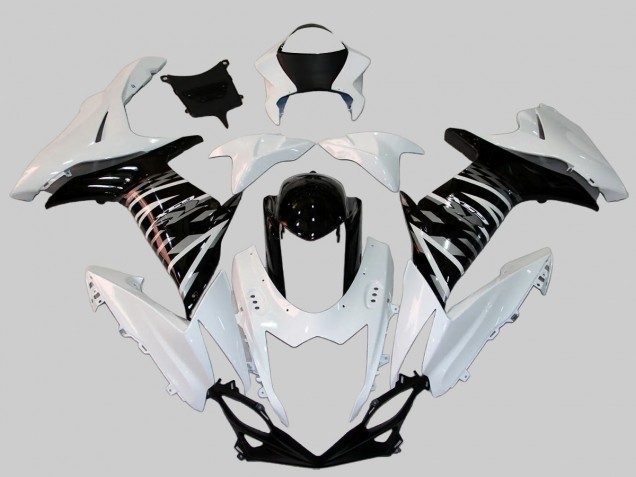 2011-2024 Suzuki GSXR 600/750 Motorcycle Fairing - White Glossy Black Canada for Sale