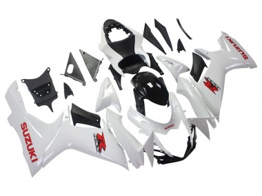 2011-2024 Suzuki GSXR 600/750 Motorcycle Fairings - White Glossy Black Red Decal Canada for Sale