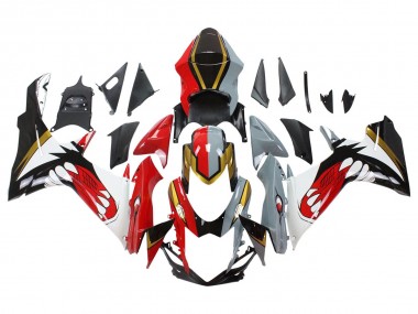 2011-2024 Suzuki GSXR 600/750 Motorcycle Fairings - Red Gold Grey Black White Shark Canada for Sale
