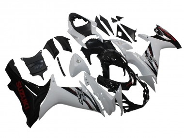 2011-2024 Suzuki GSXR 600/750 Motorcycle Fairings - White Glossy Black Canada for Sale