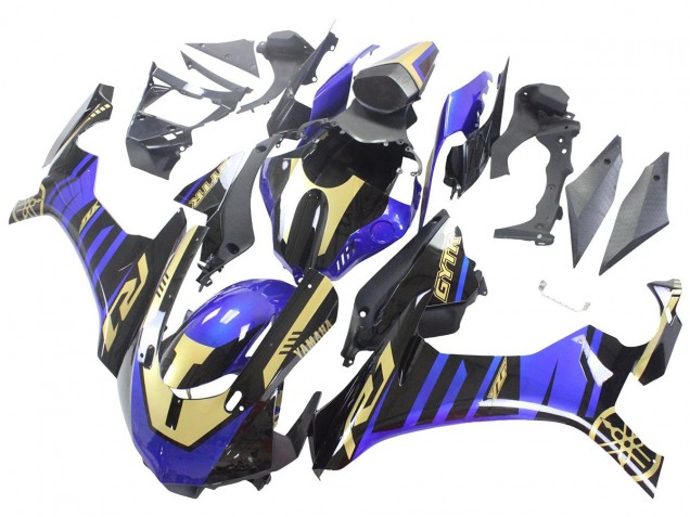 2015-2019 Yamaha YZF R1 Motorcycle Fairings - Blue Gold Black Canada for Sale