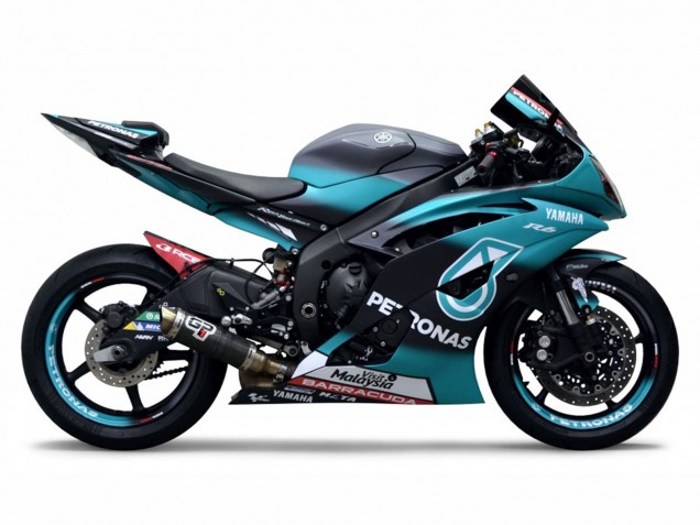 2008-2016 Yamaha YZF R6 Motorcycle Fairings - Light Green White Black Petronas Canada for Sale