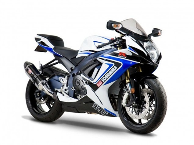 2005-2006 Suzuki GSXR 1000 Motorcycle Fairings - White Blue Black Yoshimura Canada for Sale