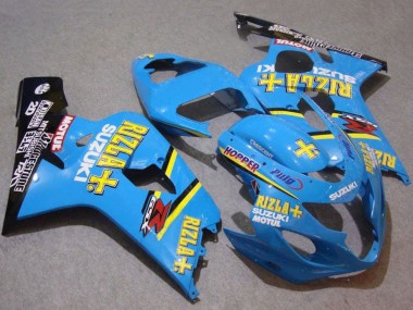2004-2005 Suzuki GSXR 750 Motorcycle Fairings - Blue Gold Black Motul Rizla Canada for Sale