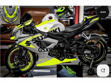 2004-2005 Suzuki GSXR 750 Motorcycle Fairings - Grey Lemon Green Black Canada for Sale