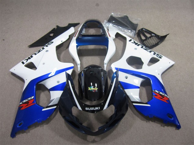 2000-2002 Suzuki GSXR 1000 Motorcycle Fairings - White Blue Glossy Black Red Canada for Sale