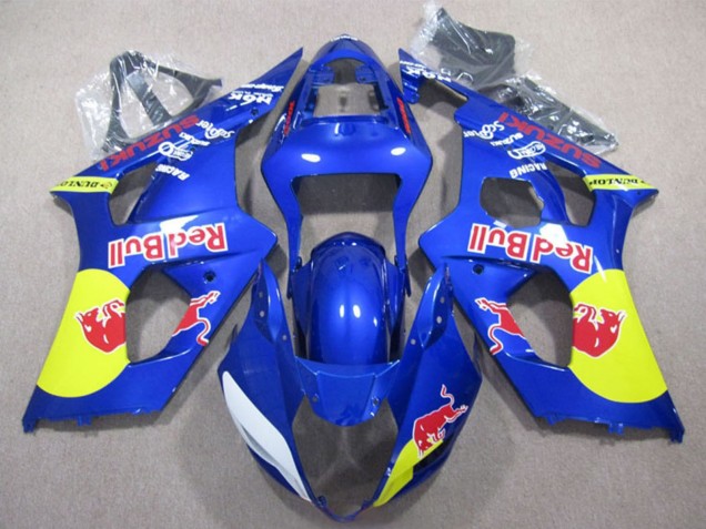 2003-2004 Suzuki GSXR 1000 Motorcycle Fairings - Blue Yellow Red Bull Canada for Sale