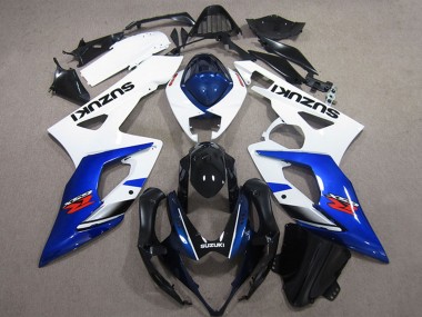 2005-2006 Suzuki GSXR 1000 Bike Fairings - White Blue Glossy Black Canada for Sale