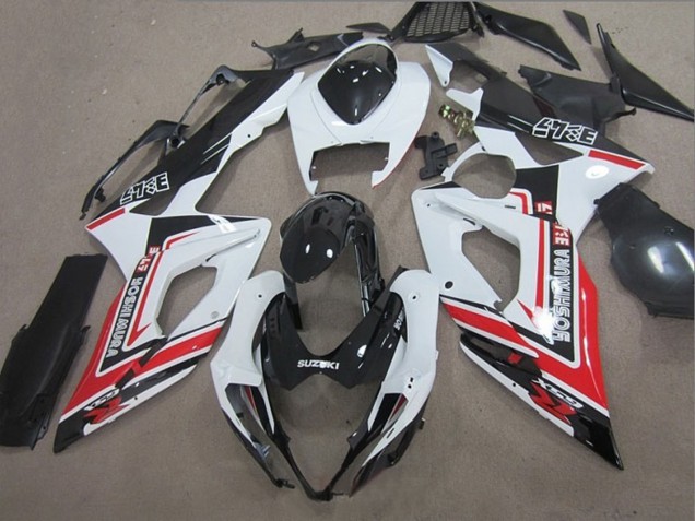 2005-2006 Suzuki GSXR 1000 Motorcycle Fairings - White Black Red Yoshimura Canada for Sale