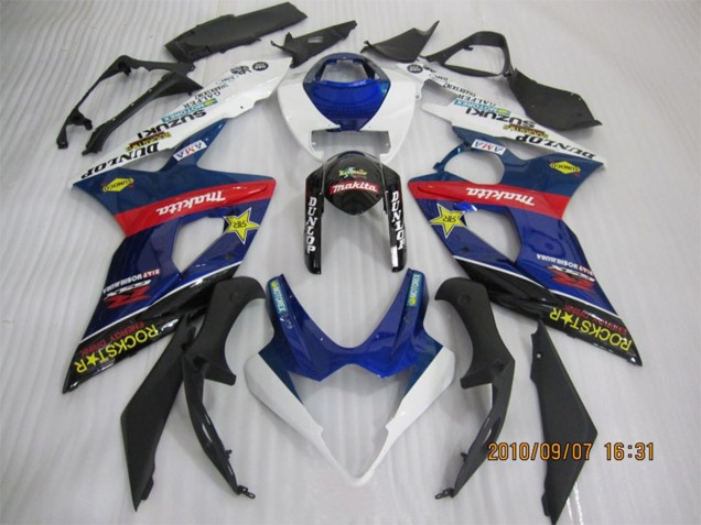 2005-2006 Suzuki GSXR 1000 Motorcycle Fairings - Blue White Red Black Rockstar Canada for Sale