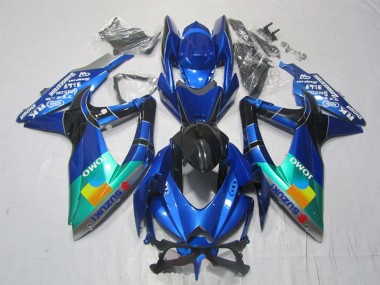2007-2008 Suzuki GSXR 1000 Motorcycle Fairings - Blue Green Black JOMO Canada for Sale