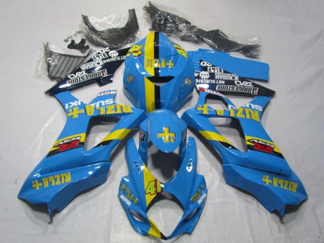 2007-2008 Suzuki GSXR 1000 Motorcycle Fairings - Blue Yellow Black Rizla 41 Canada for Sale