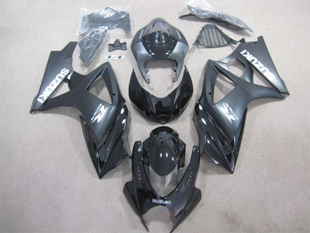 2007-2008 Suzuki GSXR 1000 Bike Fairings - Glossy Black Matte Black Canada for Sale
