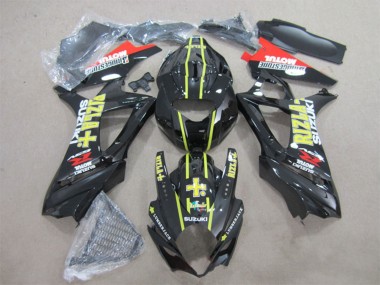 2007-2008 Suzuki GSXR 1000 Motorcycle Fairings - Glossy Black Yellow Red Rizla Canada for Sale