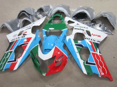 2001-2003 Suzuki GSXR 600 Motorcycle Fairings - White Blue Green Red Motul Canada for Sale