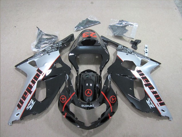 2001-2003 Suzuki GSXR 600 Motorcycle Fairings - Silver Glossy Black Red Jordan 23 Canada for Sale