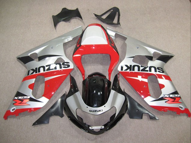 2001-2003 Suzuki GSXR 600 Motorcycle Fairings - Silver Red Glossy Black Canada for Sale