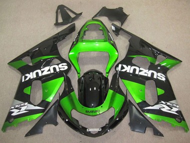 2001-2003 Suzuki GSXR 600 Motorcycle Fairings - Green Glossy Black White Canada for Sale