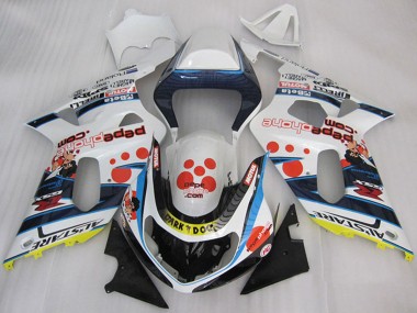 2001-2003 Suzuki GSXR 600 Motorcycle Fairings - White Blue Red Yellow Black Dark Dog Canada for Sale