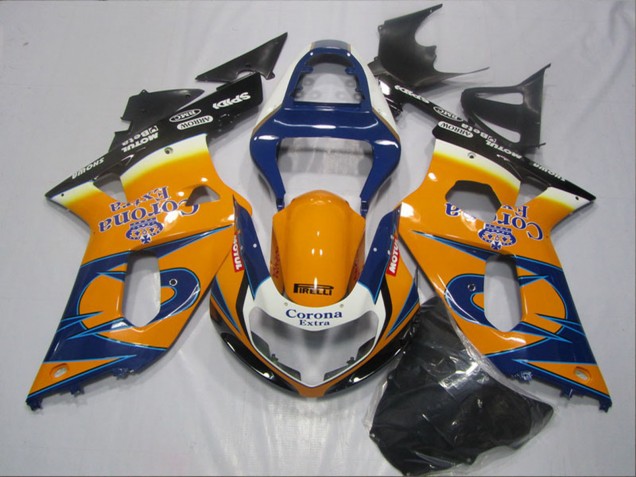 2001-2003 Suzuki GSXR 600 Motorcycle Fairings - Orange Blue Black Corona Extra Canada for Sale