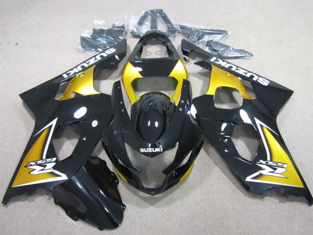 2004-2005 Suzuki GSXR 600 Motorcycle Fairings - Glossy Black Yellow Canada for Sale