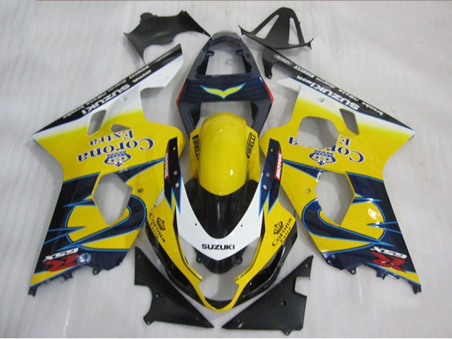 2004-2005 Suzuki GSXR 600 Motorcycle Fairings - Yellow White Blue Corona Extra Canada for Sale