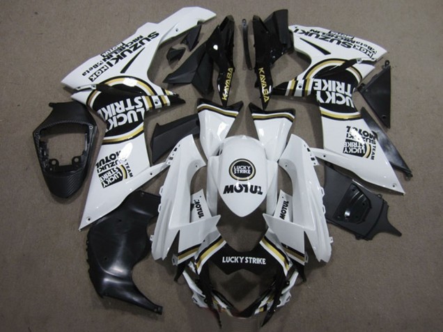 2011-2024 Suzuki GSXR 600 Motorcycle Fairings - White Black Motul Lucky Strike Canada for Sale