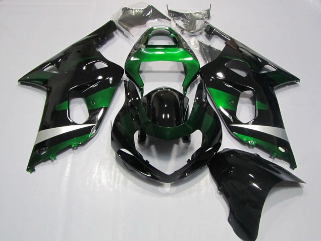 2001-2003 Suzuki GSXR 750 Motorcycle Fairings - Glossy Black Green Silver Canada for Sale