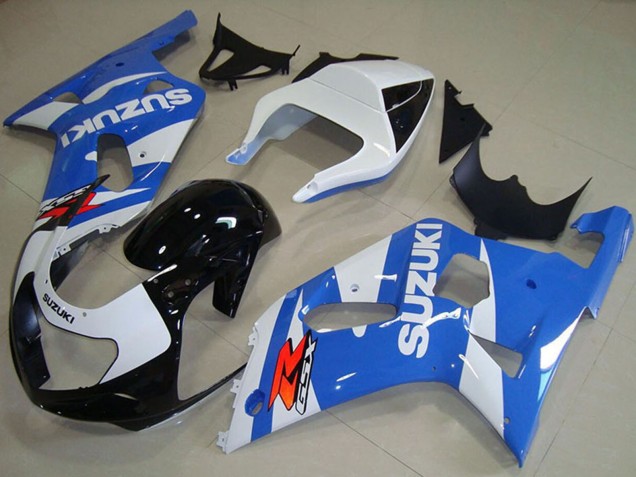 2001-2003 Suzuki GSXR 750 Motorcycle Fairings - White Blue Glossy Black Canada for Sale