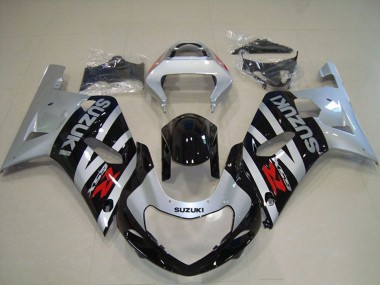 2001-2003 Suzuki GSXR 750 Motorcycle Fairings - Silver Glossy Black Canada for Sale
