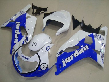 2001-2003 Suzuki GSXR 750 Motorcycle Fairings - White Blue Jordan Canada for Sale