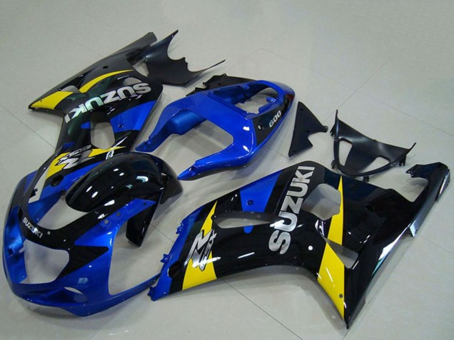 2001-2003 Suzuki GSXR 750 Motorcycle Fairings - Blue Yellow Glossy Black Canada for Sale