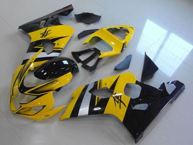 2004-2005 Suzuki GSXR 750 Abs Motorcycle Fairings - Yellow Silver Black Canada for Sale