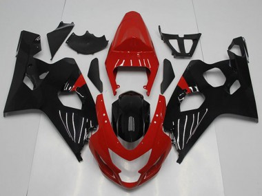 2004-2005 Suzuki GSXR 750 Motorcycle Fairing - Red Glossy Black Canada for Sale