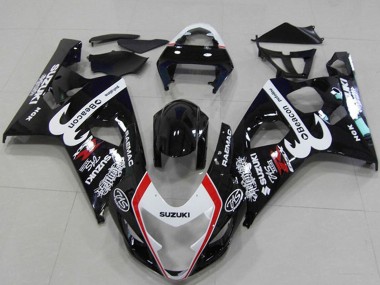 2004-2005 Suzuki GSXR 750 Motorcycle Fairings - Glossy Black White Red Beacon Canada for Sale