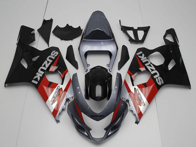 2004-2005 Suzuki GSXR 750 Motorcycle Fairings - Silver Grey Red Black Canada for Sale