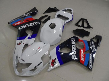 2004-2005 Suzuki GSXR 750 Motorcycle Fairings - White Blue Red Black Motul Canada for Sale