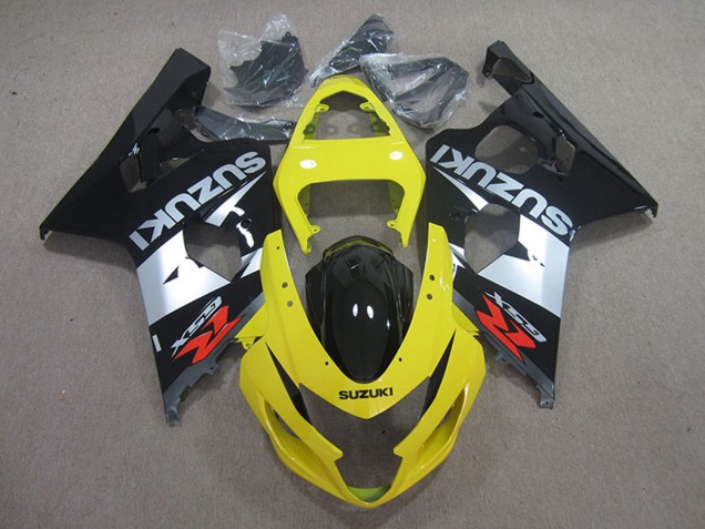 2004-2005 Suzuki GSXR 750 Motorcycle Fairings - Yellow Silver Black Canada for Sale
