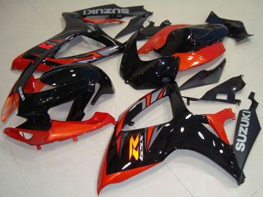 2006-2007 Suzuki GSXR 750 Motorcycle Fairing - Orange Glossy Black Canada for Sale