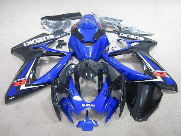 2006-2007 Suzuki GSXR 750 Motorcycle Fairings - Blue Glossy Black Canada for Sale