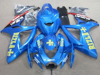 2006-2007 Suzuki GSXR 750 Motorcycle Fairings - Blue Red Black Gold Rizla Canada for Sale