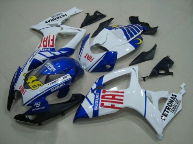 2006-2007 Suzuki GSXR 750 Motorcycle Fairings - White Blue Red Fiat 46 Canada for Sale