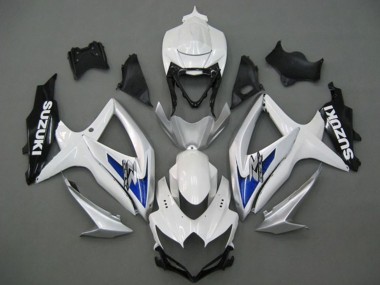 2008-2010 Suzuki GSXR 750 Motorcycle Fairings - White Silver Blue Black Canada for Sale