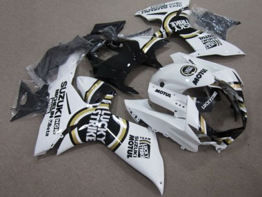 2011-2024 Suzuki GSXR 750 Motorcycle Fairings - White Lucky Strike Black Motul Canada for Sale