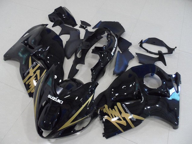 1996-2007 Suzuki GSXR 1300 Hayabusa Motorcycle Fairings - Glossy Black Gold Decal Canada for Sale