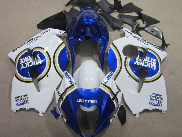 1996-2007 Suzuki GSXR 1300 Hayabusa Motorcycle Fairings - White Blue Motul Lucky Strike Canada for Sale