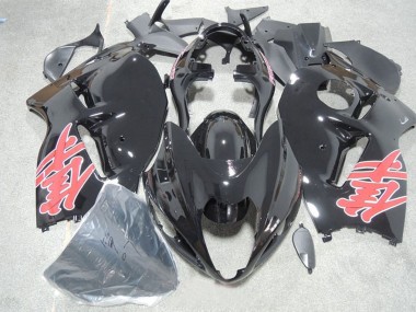 1996-2007 Suzuki GSXR 1300 Hayabusa Motorcycle Fairings - Glossy Black Red Decal Canada for Sale
