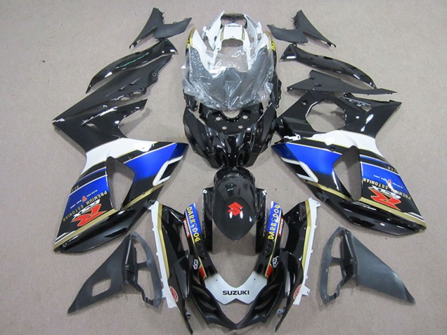2009-2016 Suzuki GSXR 1000 Motorcycle Fairings - White Blue Black Dark Dog Canada for Sale